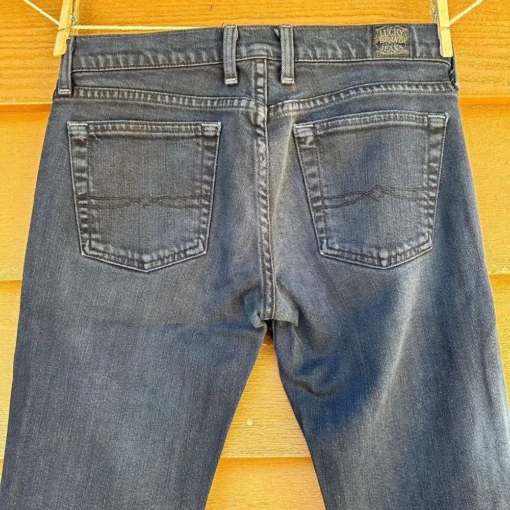 Lucky Brand Flare Bell Bottom Dark Blue Jeans Size 4 - Picture 10 of 14